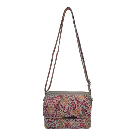 mundi Handbags - Mundi Floral Late Autumn Bloom Crossbody & Hip Hugger Bag With Safekeeper